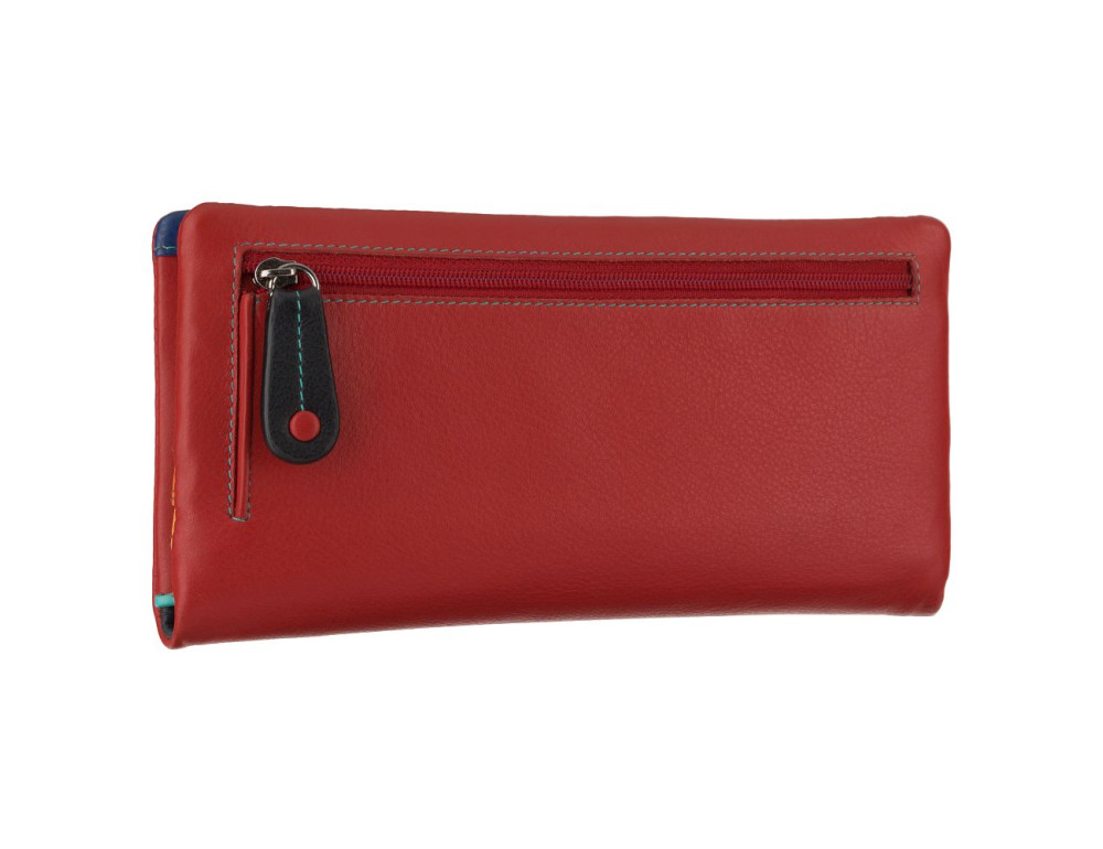 Мягкий женский кожаный кошелёк красного цвета Visconti CM70 RED/RHUMB - Фото № 3