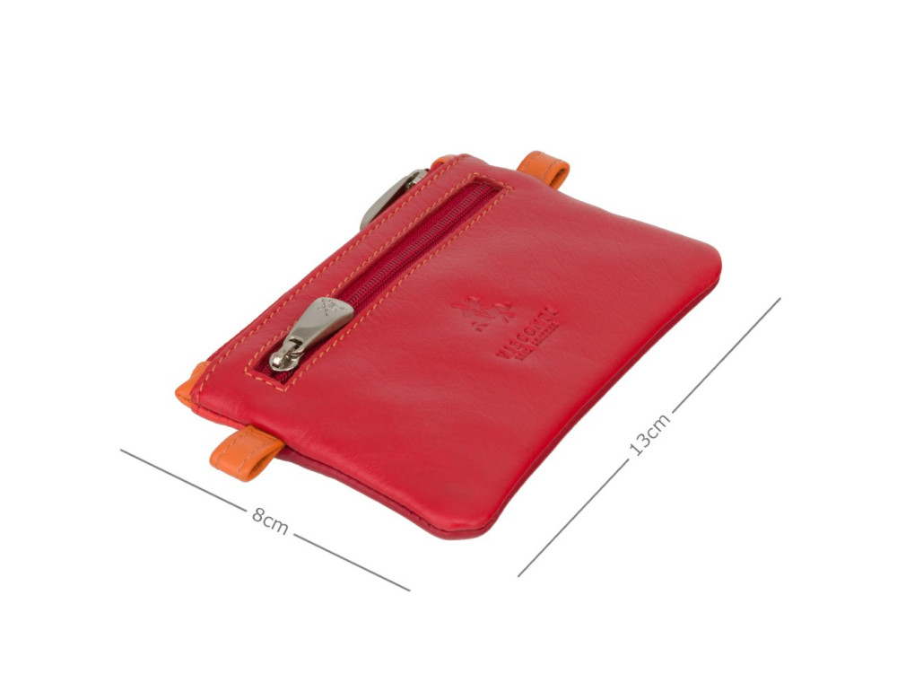 Червона шкіряна ключниця Visconti CP2 RED M - Фотографія № 3