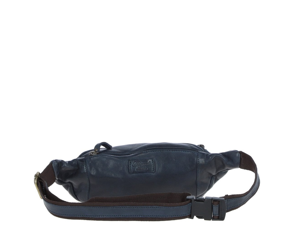 Сумка на пояс кожаная Ashwood D102 NAVY - Фото № 3