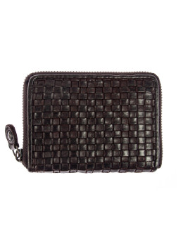 Тёмно-коричневый кожаный кошелёк женский Ashwood D80 DK BRN