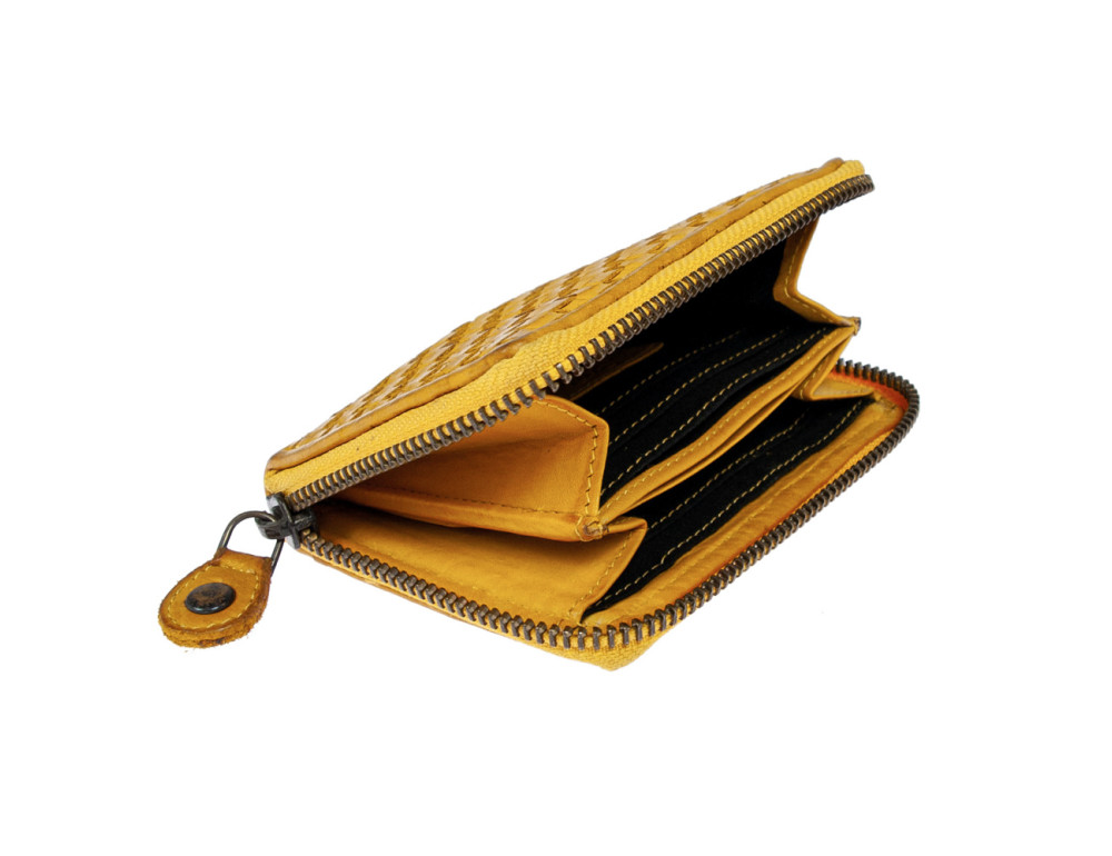 Жовтий маленький жіночий гаманець Ashwood D80 Yellow - Фотографія № 3