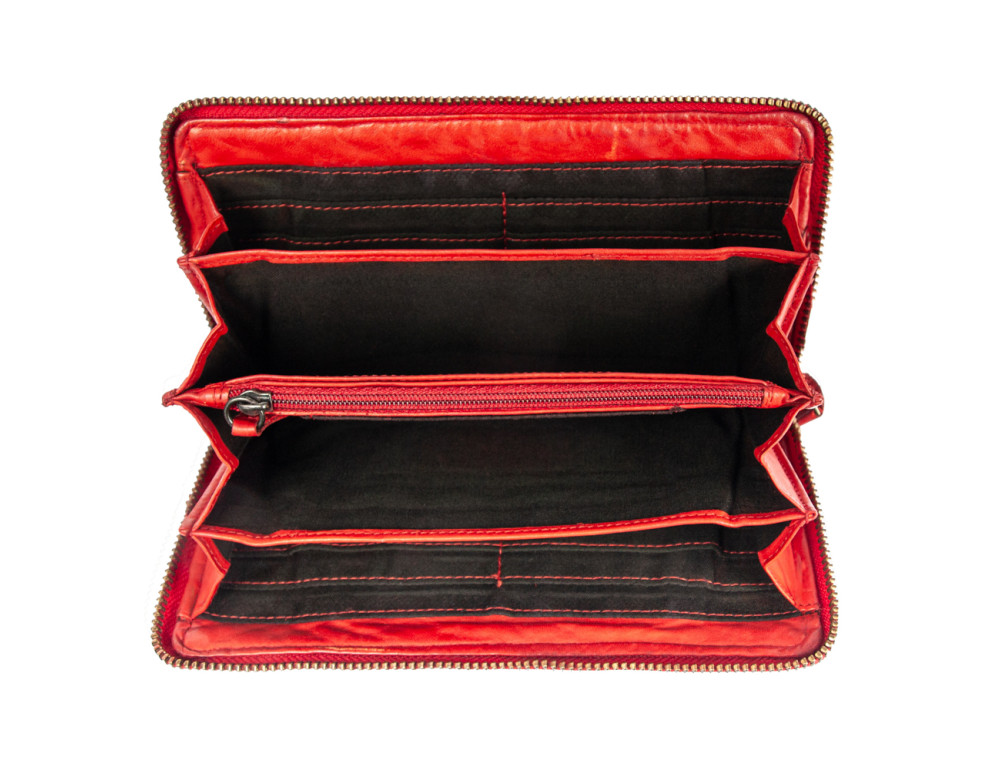 Червоний жіночий гаманець Ashwood D81 Red - Фотографія № 4