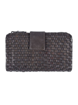 Тёмно-серый женский кошелёк кожаный Ashwood D83 DR GREY