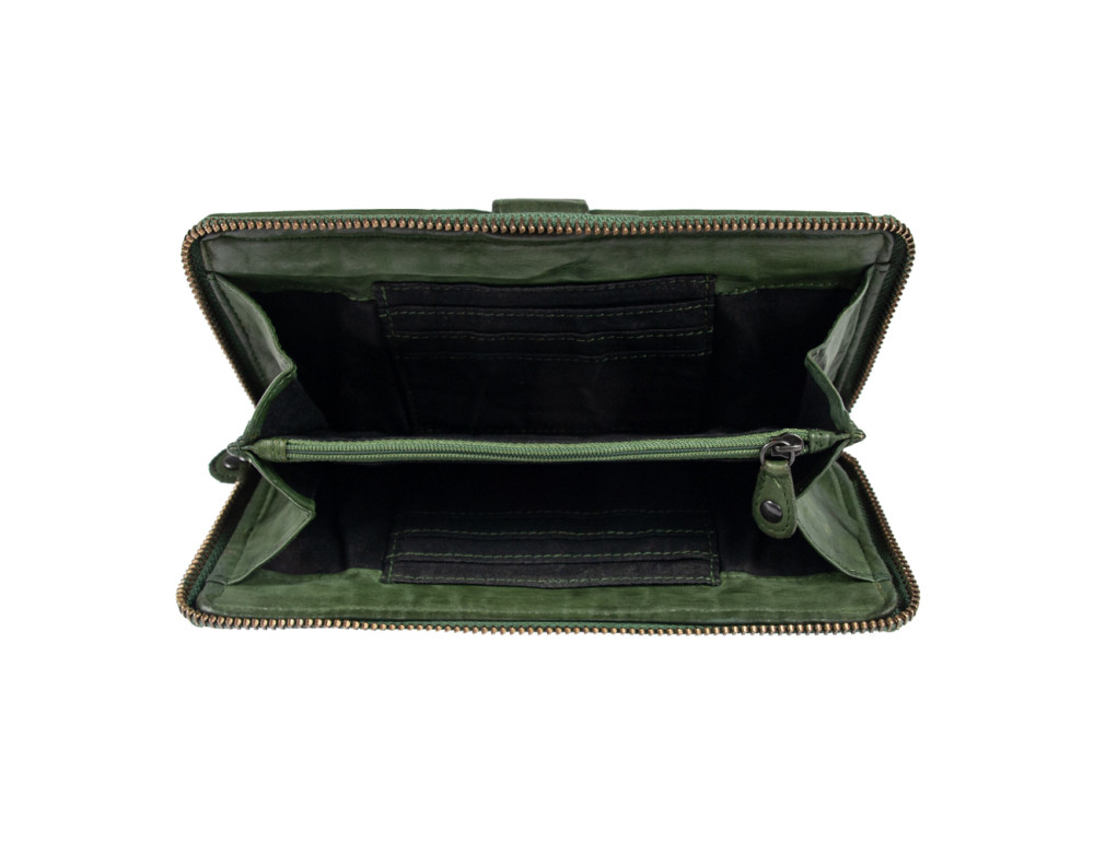 Зелений портмоне жіночий з натуральної шкіри Ashwood D84 Green - Фотографія № 4