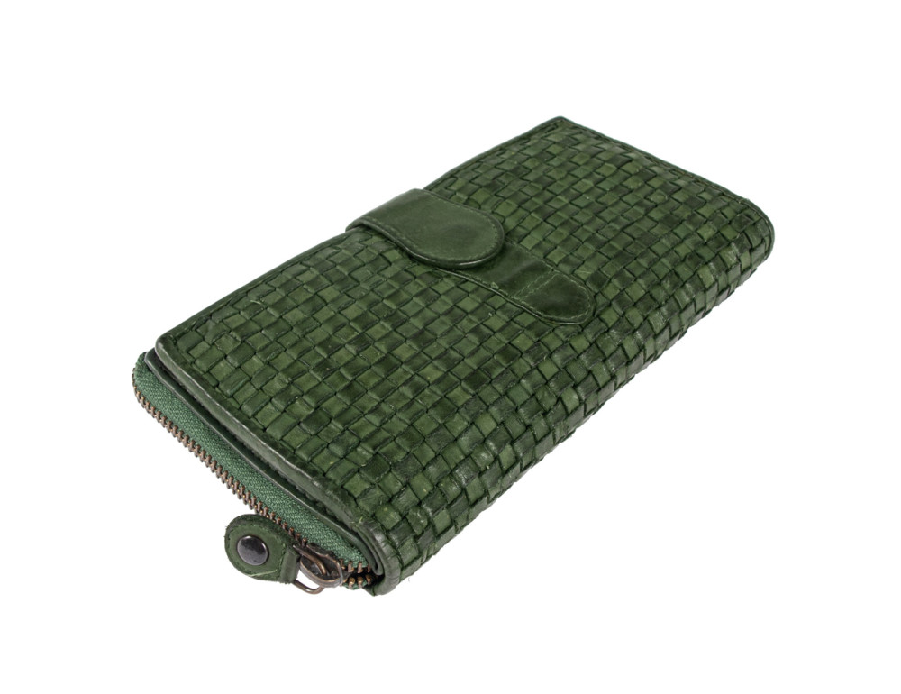 Зелений портмоне жіночий з натуральної шкіри Ashwood D84 Green - Фотографія № 7