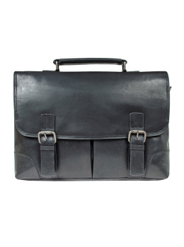 Чоловічий портфель з натуральної шкіри Ashwood Leather Elliot Black