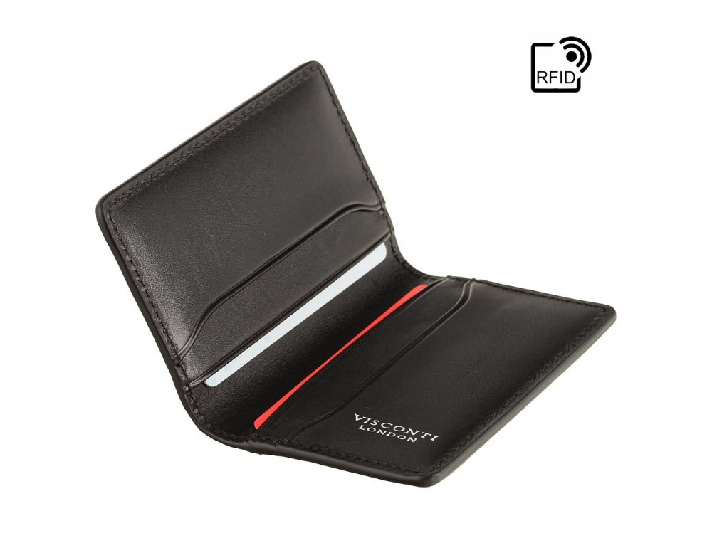 Картхолдер из натуральной кожи Visconti ENZ75 Ascari (Black Shadow) - Фото № 5