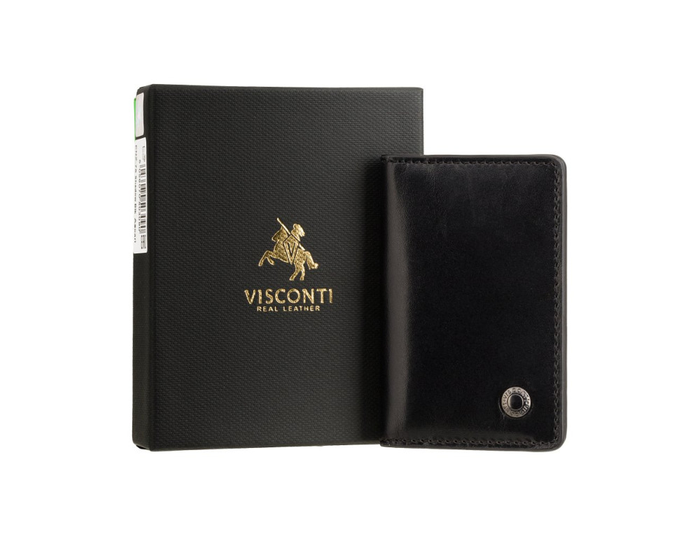 Картхолдер из натуральной кожи Visconti ENZ75 Ascari (Black Shadow) - Фото № 6