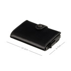 Чёрный кожаный кошелёк картхолдер Visconti ENZ80 BLK Speziale (Black Shadow) - Фото № 103