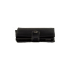 Чёрный кожаный кошелёк картхолдер Visconti ENZ80 BLK Speziale (Black Shadow) - Фото № 104