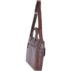 Мужской кожаный портфель коричневого цвета Ashwood Leather F83 Brandy - Фото № 103