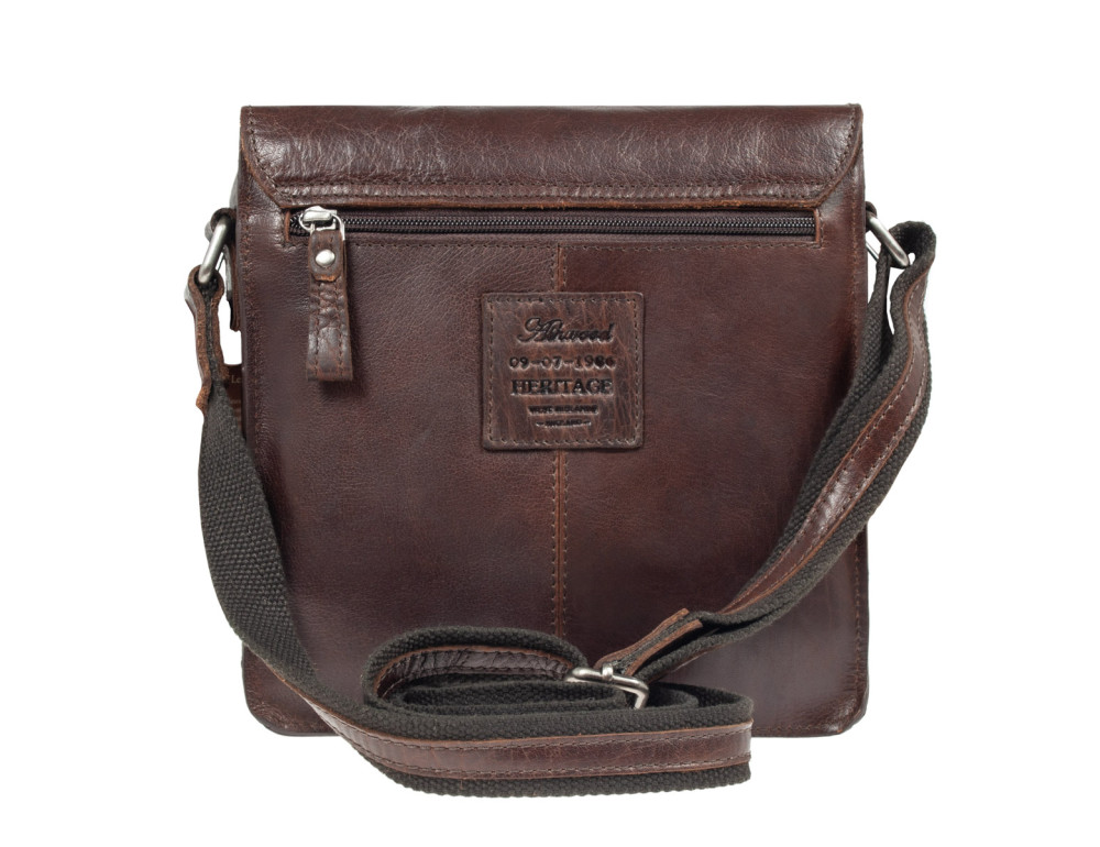 Чоловічі шкіряні сумки через плече Ashwood F84 Brandy - Фотографія № 4