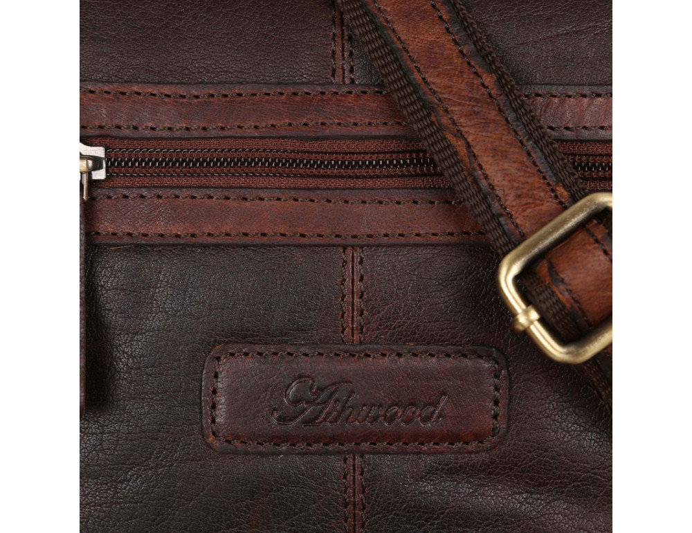 Коричнева шкіряна сумка-месенджер Ashwood G31 Brandy - Фотографія № 5