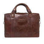 Коричнева шкіряна сумка для ноутбука 15,4" Ashwood G34 BRANDY - Фотографія № 100