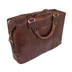 Коричнева шкіряна сумка для ноутбука 15,4" Ashwood G34 BRANDY - Фотографія № 101
