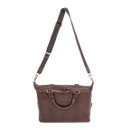 Коричнева шкіряна сумка для ноутбука 15,4" Ashwood G34 BRANDY - Фотографія № 110