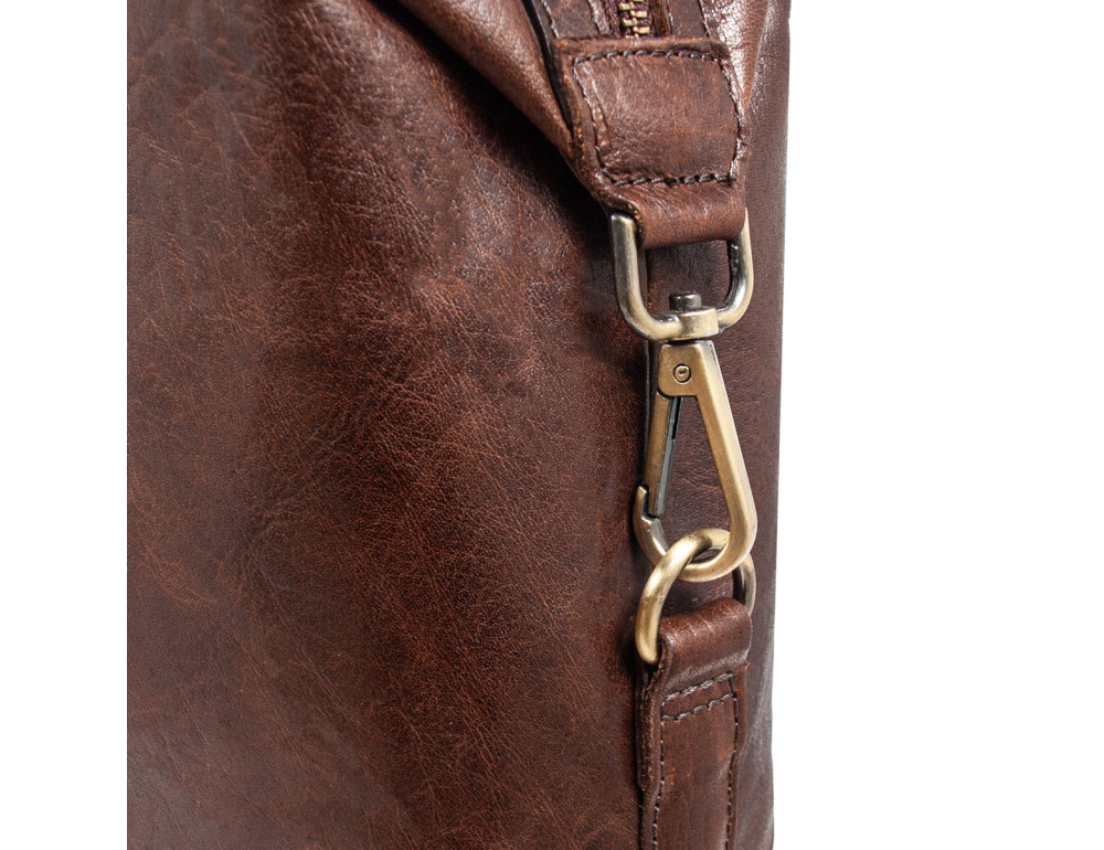Коричнева шкіряна сумка для ноутбука 15,4" Ashwood G34 BRANDY - Фотографія № 8