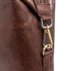 Коричнева шкіряна сумка для ноутбука 15,4" Ashwood G34 BRANDY - Фотографія № 107