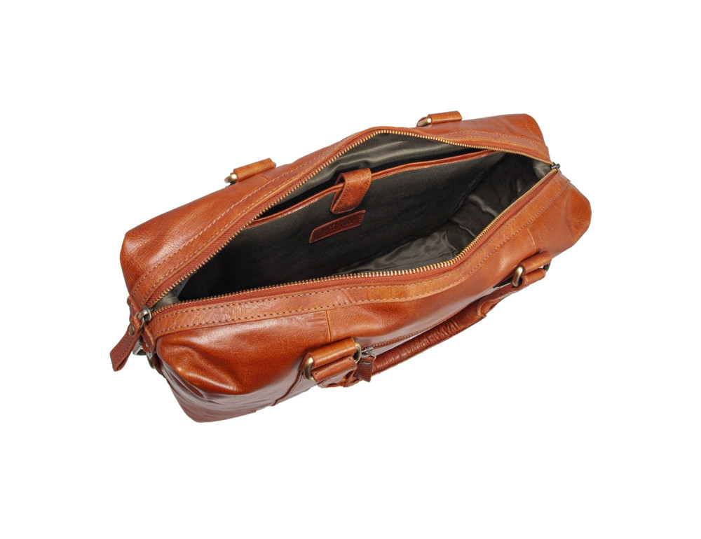 Руда шкіряна сумка під документи та ноутбук 15,4" Ashwood G34 HONEY - Фотографія № 10