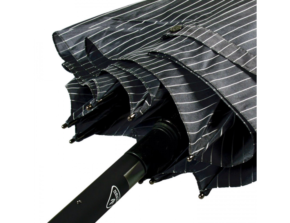 Парасолька чоловіча Fulton G451-019207 Knightsbridge-2 City Stripe Black/Steel - Фотографія № 7