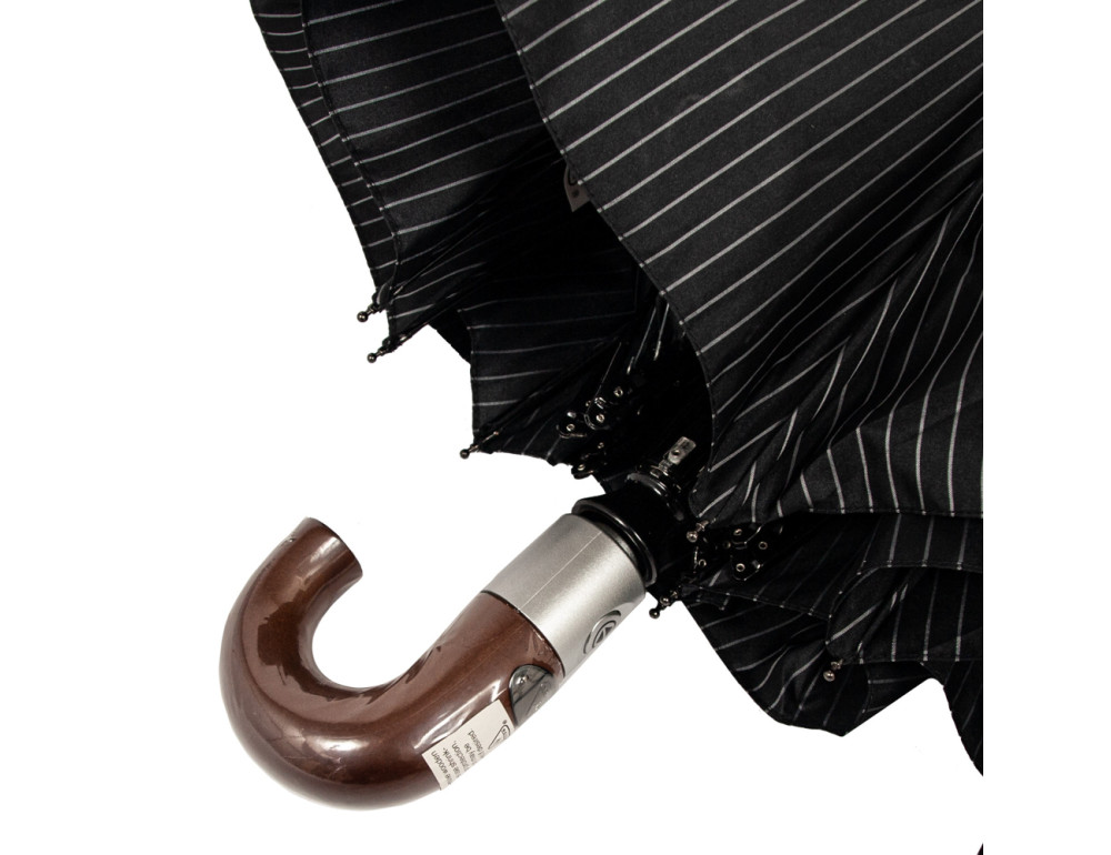 Парасолька чоловіча Fulton G818-019214 Chelsea-2 City Stripe Black/Steel - Фотографія № 8
