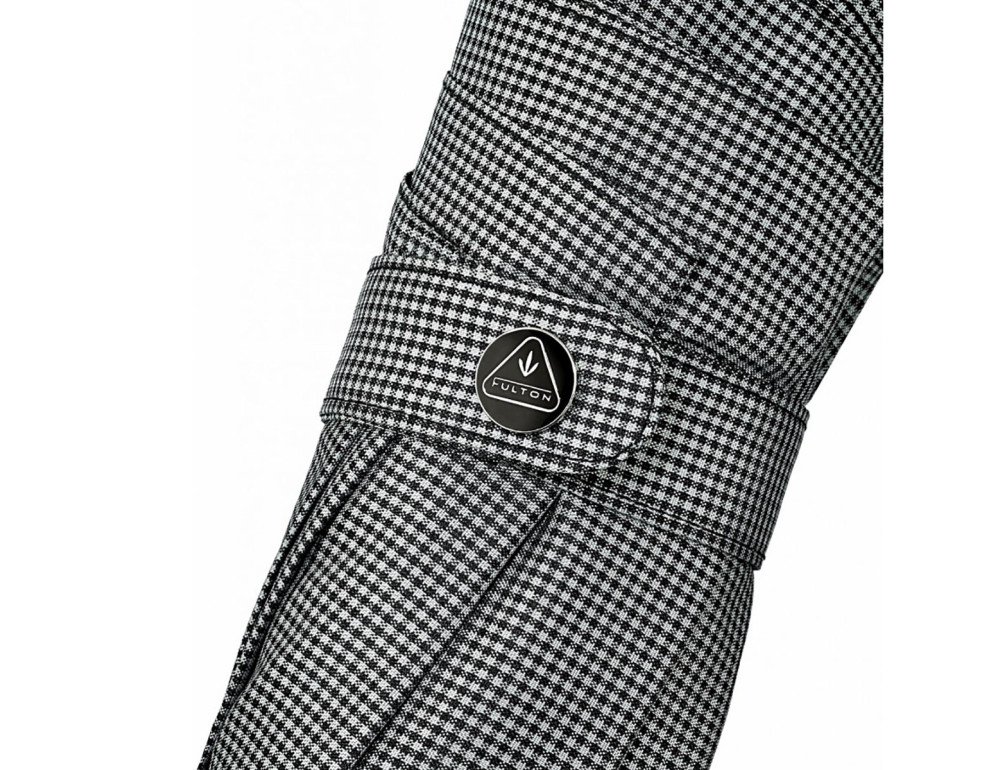 Парасолька чоловіча Fulton Diamond G853 Asscher - Mono Houndstooth - Фотографія № 9