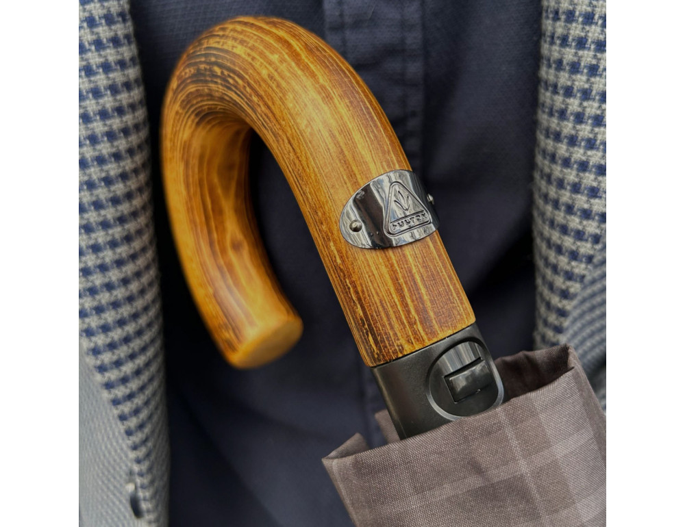 Парасолька чоловіча Fulton Dalston-2 G857 Charcoal Check (Клетка) - Фотографія № 5