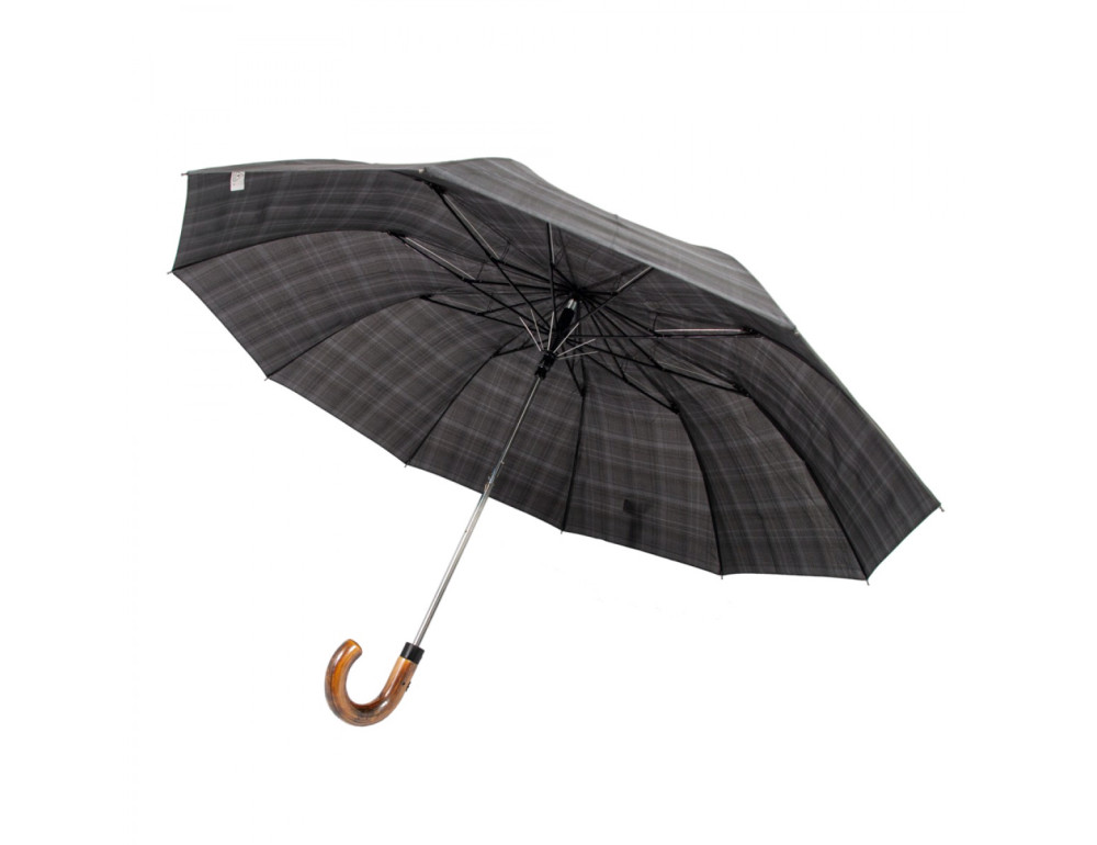 Парасолька чоловіча Fulton Dalston-2 G857 Charcoal Check (Клетка) - Фотографія № 9