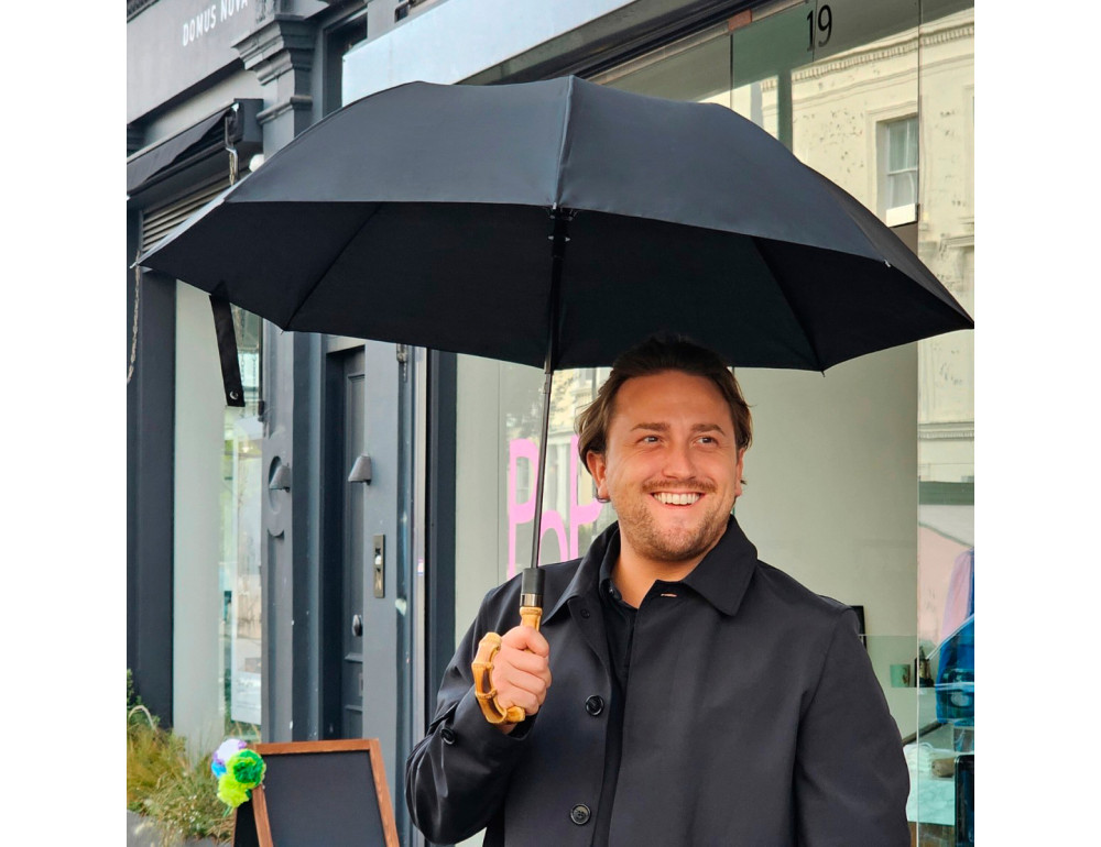 Парасолька чоловіча Fulton G938-041390 Portobello-1 Black (Чорний) - Фотографія № 2