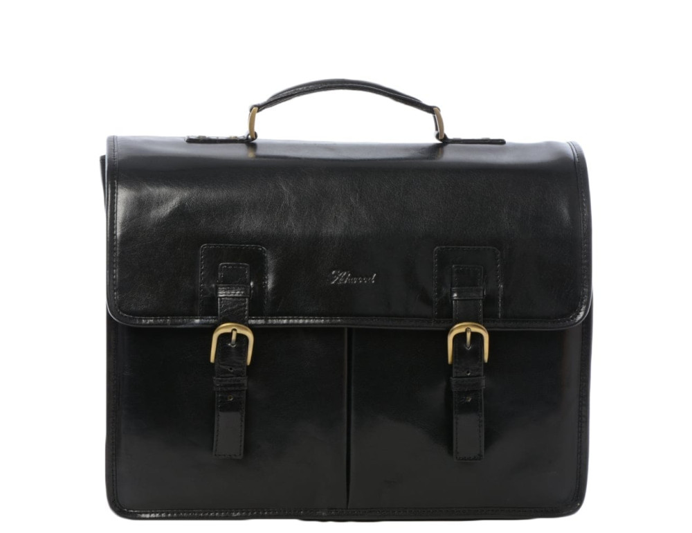 Чоловічий шкіряний портфель Ashwood Gareth Briefcase Black - Фотографія № 1 Чоловічий шкіряний портфель Ashwood Gareth Briefcase Black - Фотографія № 1