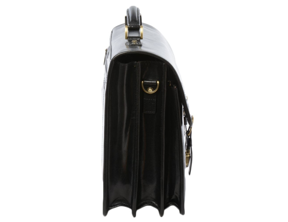 Чоловічий шкіряний портфель Ashwood Gareth Briefcase Black - Фотографія № 3