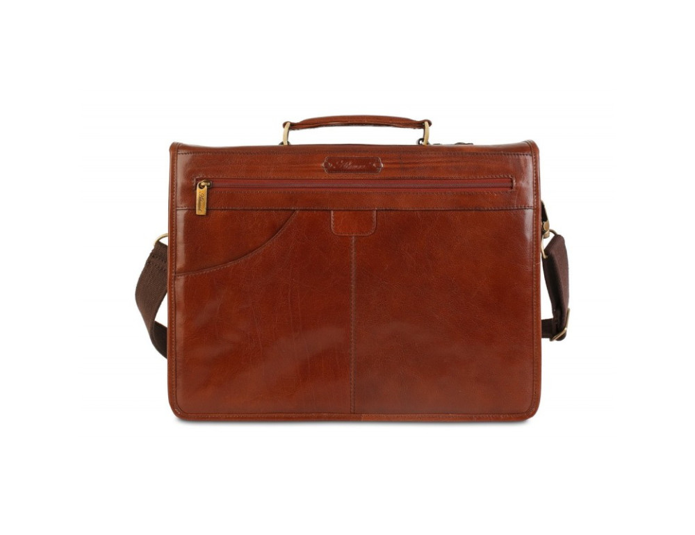 Чоловічий шкіряний портфель Ashwood GARETH BRIEFCASE VT CHESTNUT - Фотографія № 2