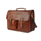 Чоловічий шкіряний портфель Ashwood GARETH BRIEFCASE VT CHESTNUT - Фотографія № 102