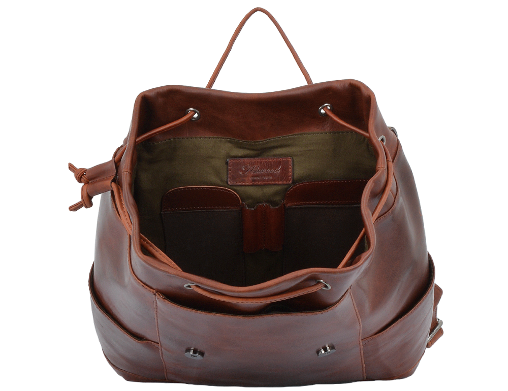 Чоловічий шкіряний рюкзак із клапаном Ashwood Leather Harvey Tan - Фотографія № 4