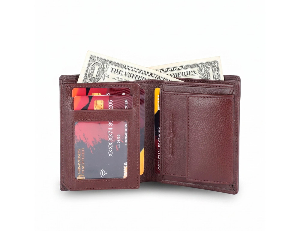 Мужской кожаный кошелек Hammonds Flycatcher HF514 Croc Brown с RFID-защитой - Фото № 2
