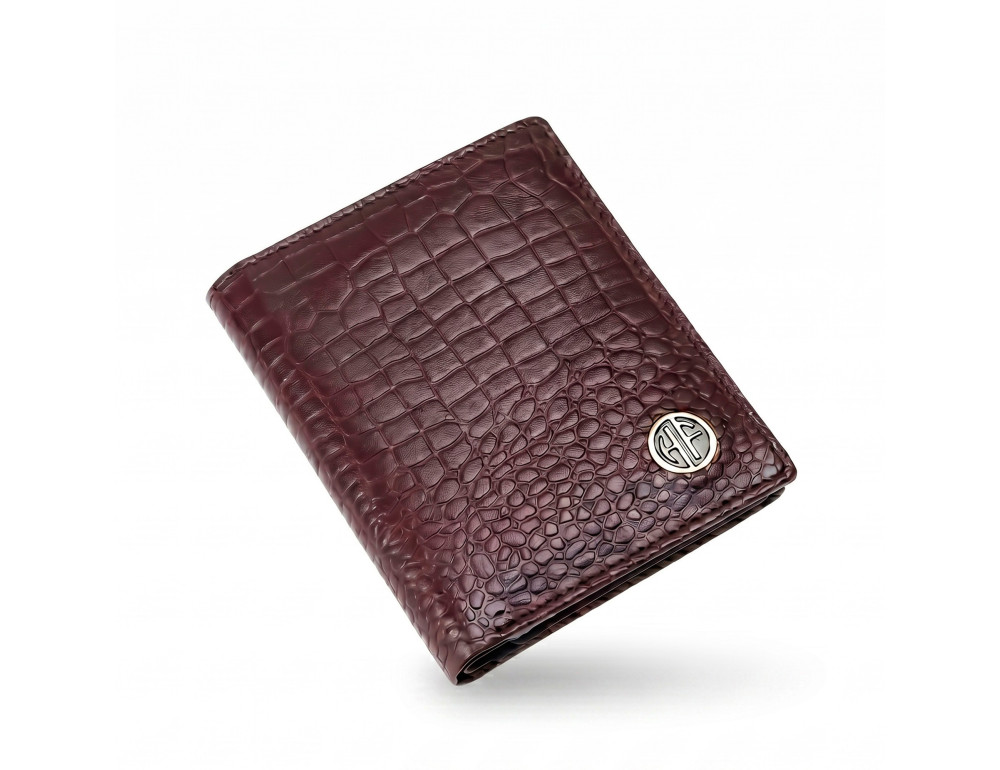 Мужской кожаный кошелек Hammonds Flycatcher HF514 Croc Brown с RFID-защитой - Фото № 3