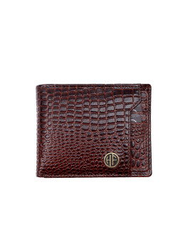 Чоловічий шкіряний гаманець Hammonds Flycatcher HF577 Croc Plain Brown