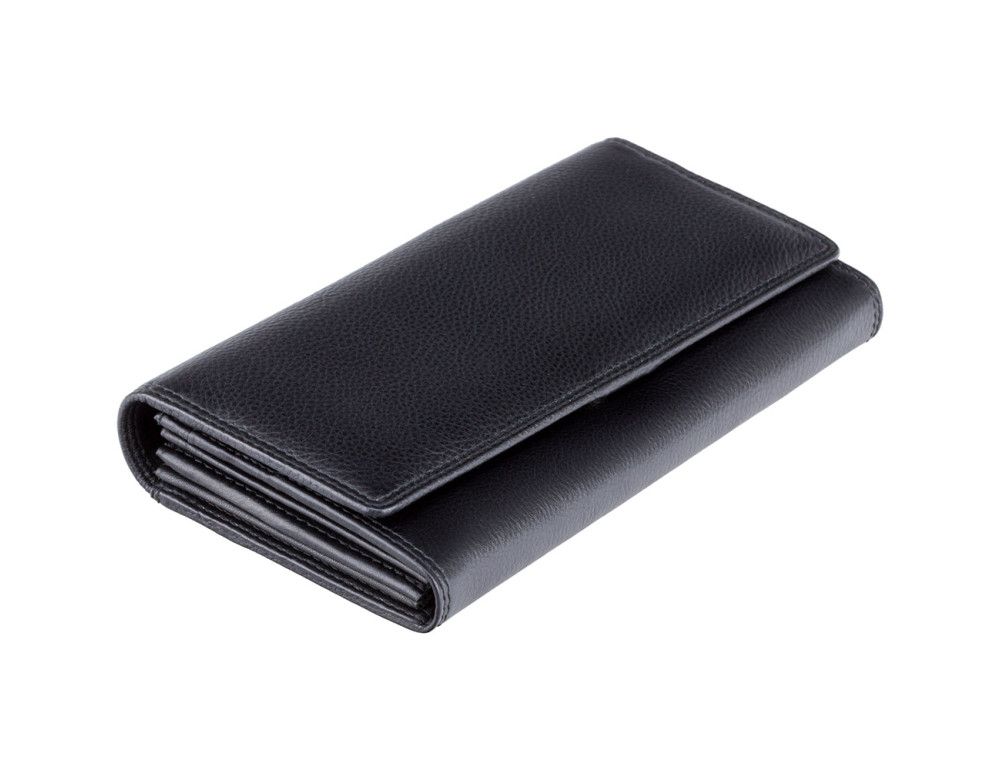 Большой женский кошелек на магните Visconti HT35 BLK Buckingham c RFID (Black) - Фото № 3