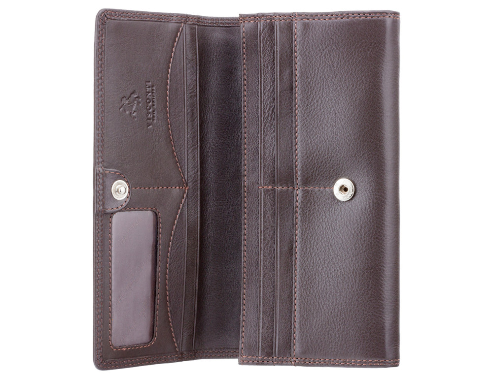 Коричневый женский кошелёк Visconti HT35 CHOC Buckingham c RFID (Chocolate) - Фото № 2