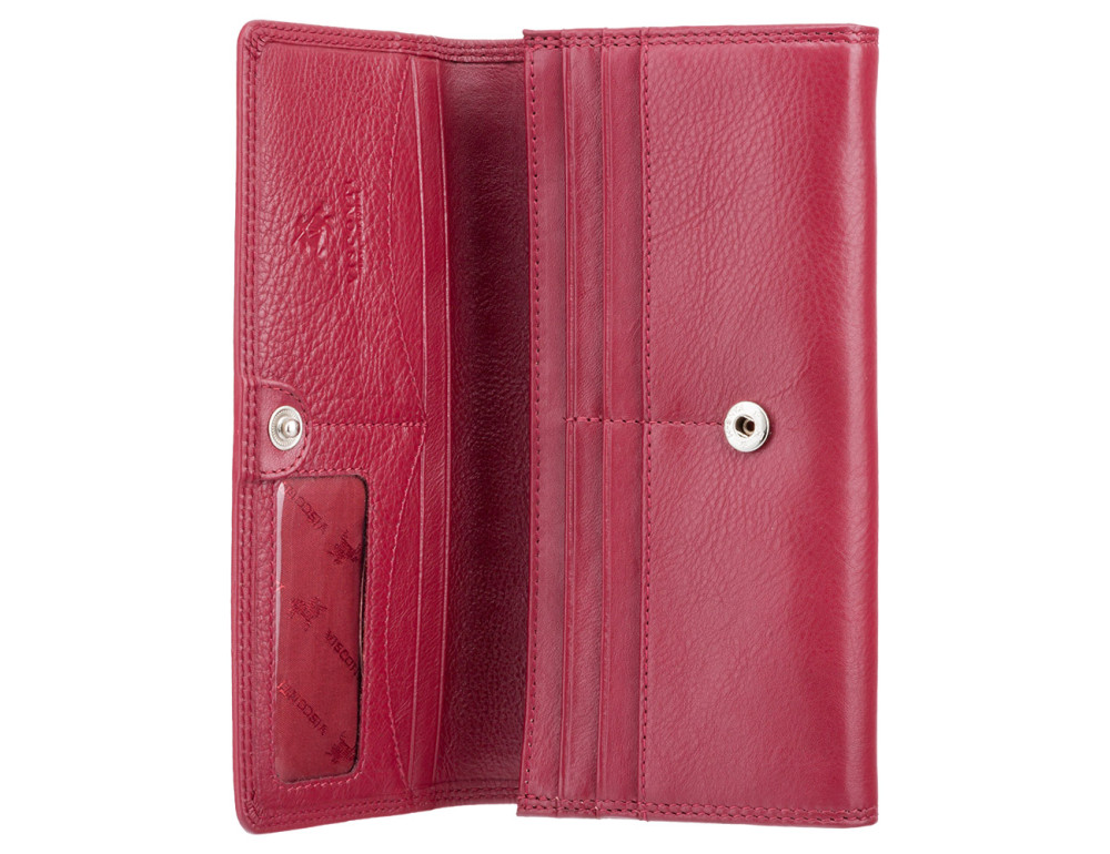 Червоний жіночий гаманець великого розміру Visconti HT35 RED Buckingham c RFID (Red) - Фотографія № 2