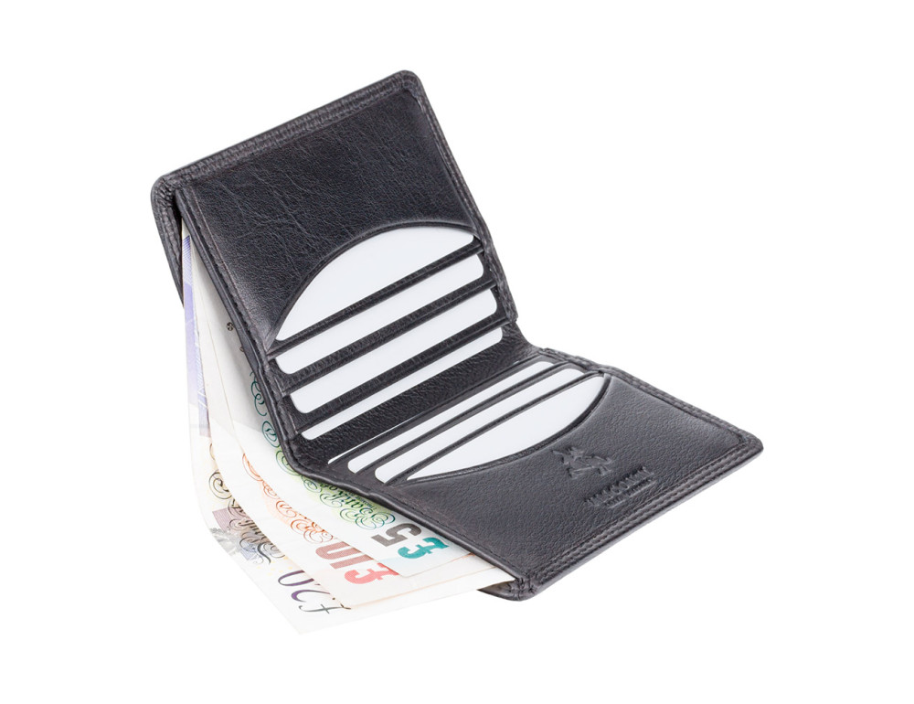 Гаманець чоловічий із натуральної шкіри Visconti HT6 Harley c RFID (Black) - Фотографія № 4