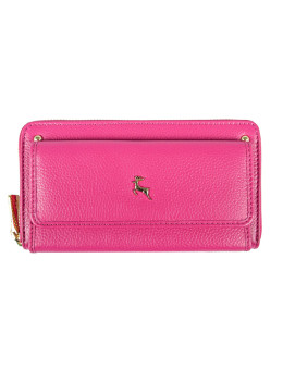 Кожаный кошелёк женский Ashwood J54 RASPBERRY-SORBET