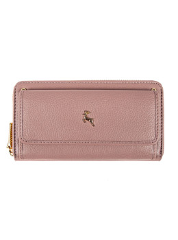 Кожаный кошелёк женский светло-розового цвета Ashwood J54 WOOD ROSE