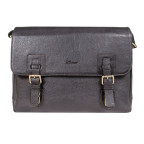 Темно-коричнева сумка месенджер А-4 Ashwood Jasper Dark Brown - Фотографія № 100