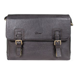 Темно-коричнева сумка месенджер А-4 Ashwood Jasper Dark Brown