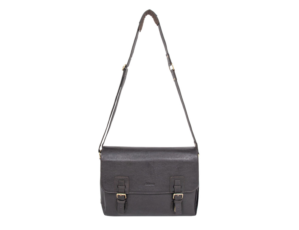 Темно-коричнева сумка месенджер А-4 Ashwood Jasper Dark Brown - Фотографія № 6