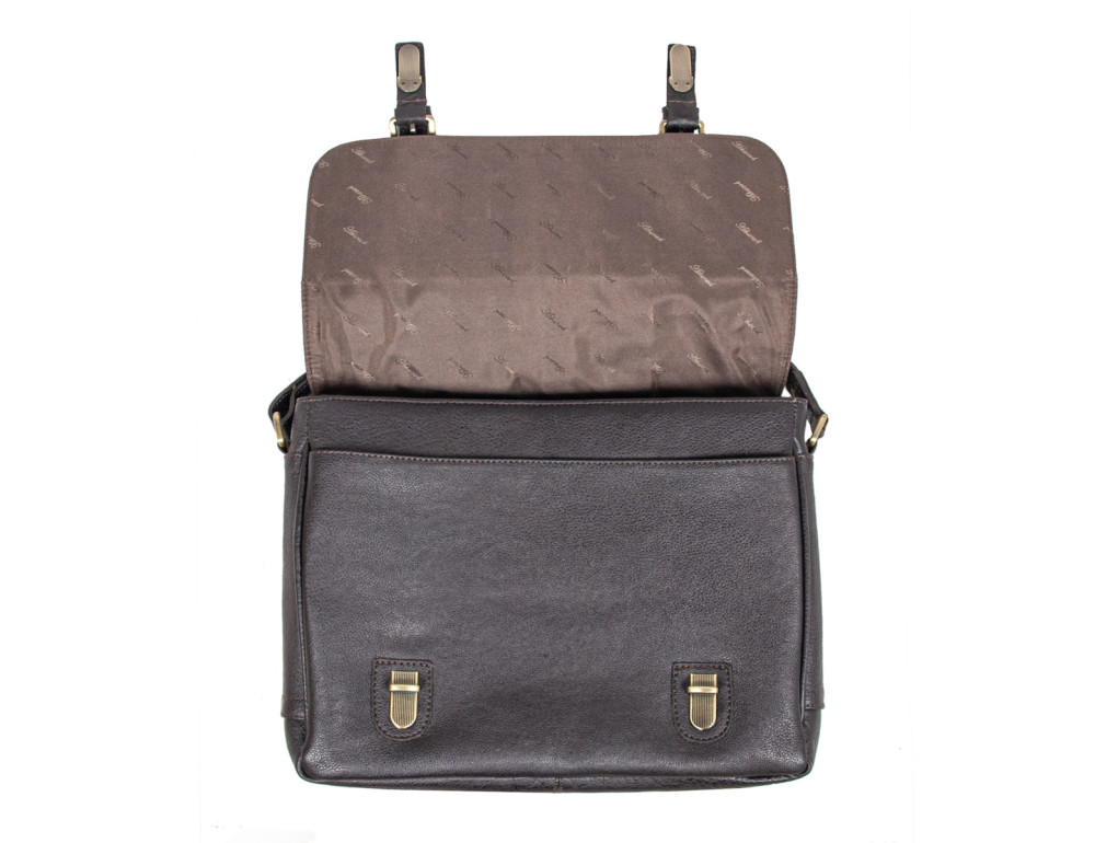 Темно-коричнева сумка месенджер А-4 Ashwood Jasper Dark Brown - Фотографія № 7