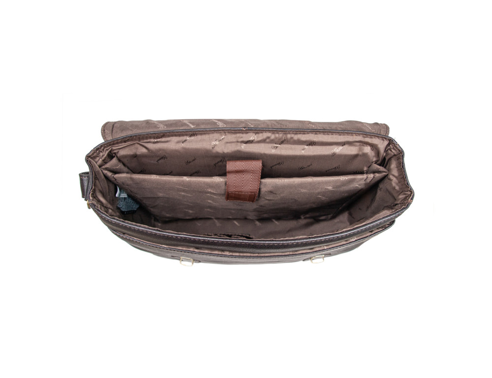 Темно-коричнева сумка месенджер А-4 Ashwood Jasper Dark Brown - Фотографія № 8