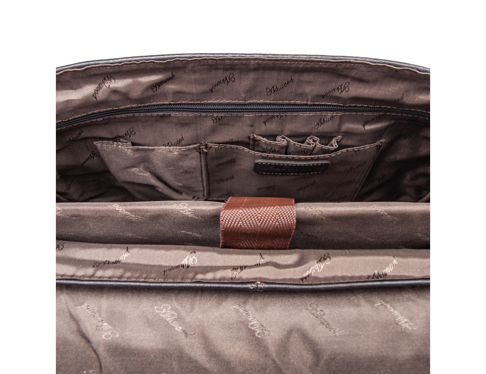 Темно-коричнева сумка месенджер А-4 Ashwood Jasper Dark Brown - Фотографія № 9