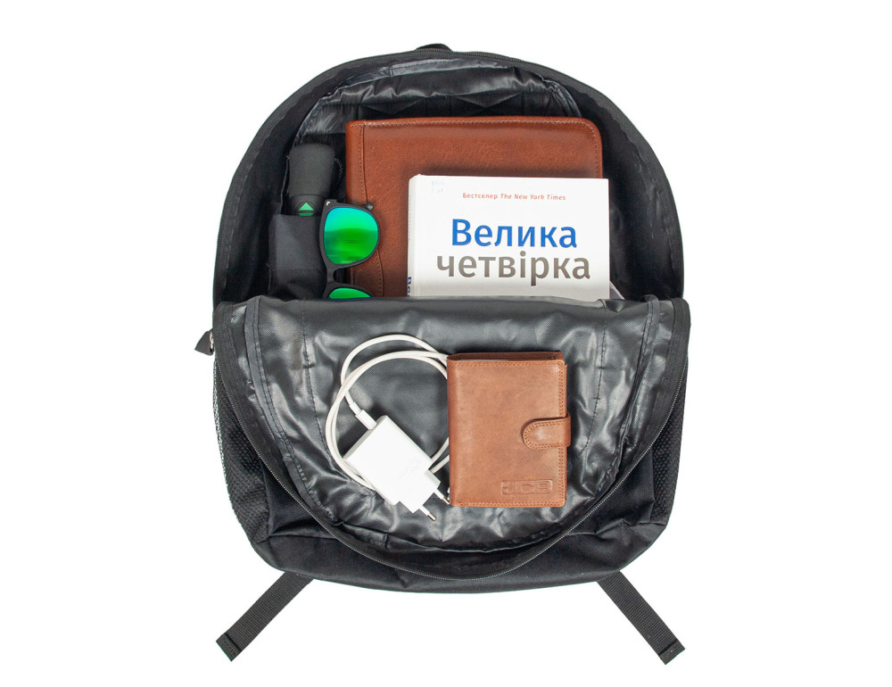 Большой городской рюкзак для ноутбука на 17 дюймов Bordlite JBBP 218 (Black) - Фото № 9
